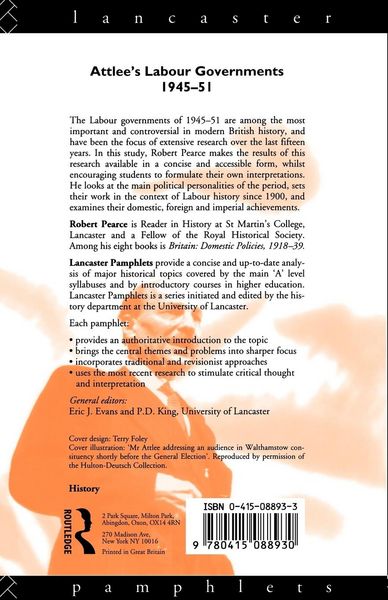Produktbild: Attlee's Labour Governments 1945-51