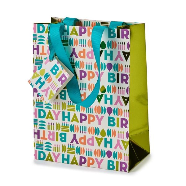 Geschenktasche 'Happy Birthday', midi