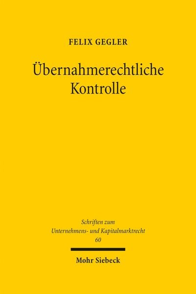 Produktbild: &Uuml;bernahmerechtliche Kontrolle