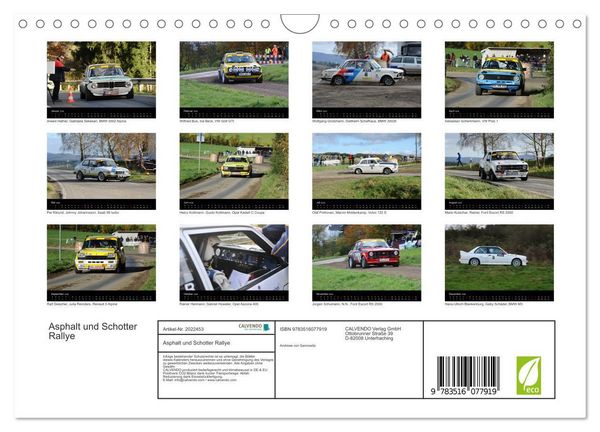 Produktbild: Asphalt und Schotter Rallye (Wandkalender 2026 DIN A4 quer), CALVENDO Monatskalender
