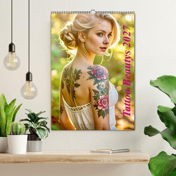 Produktbild: Tattoo Beautys (Wandkalender 2027 DIN A2 hoch), CALVENDO Monatskalender