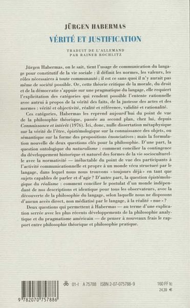 Produktbild: V&eacute;rit&eacute; et justification