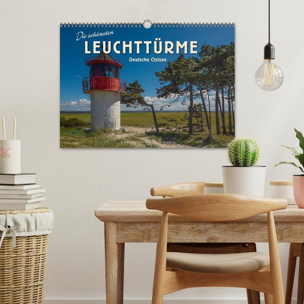 Produktbild: Die sch&ouml;nsten Leuchtt&uuml;rme - Deutsche Ostsee (Wandkalender 2026 DIN A3 quer), CALVENDO Monatskalender