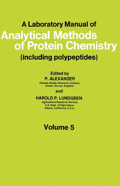 Produktbild: A Laboratory Manual of Analytical Methods of Protein Chemistry