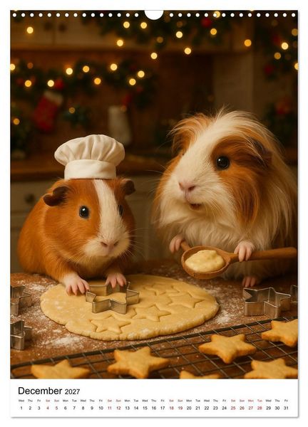 Produktbild: Guinea Pigs Cozy Moments (Wall Calendar 2027 DIN A3 portrait), CALVENDO 12 Month Wall Calendar