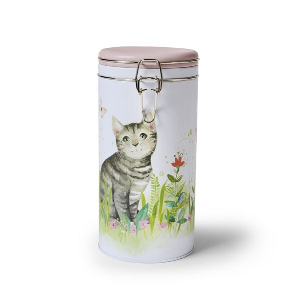 Produktbild: Kaffeedose "Katze im Blumengarten"