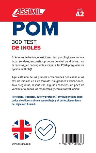 Produktbild: Qcm POM 300 Test Ingles A2 (Anglais Pour Espagnols): (test Your English--Level A2)