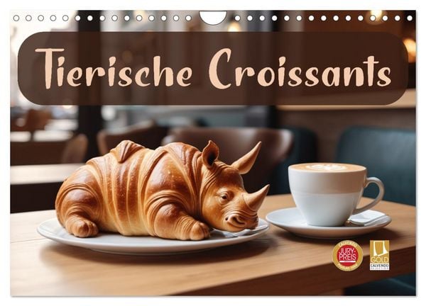 Produktbild: Tierische Croissants (Wandkalender 2026 DIN A4 quer), CALVENDO Monatskalender