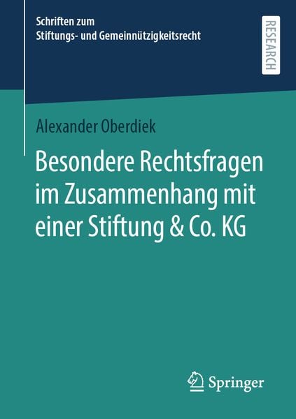 Produktbild: Besondere Rechtsfragen im Zusammenhang mit einer Stiftung & Co. KG