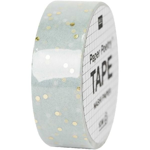 Tape, Punkte, Mint/Gold