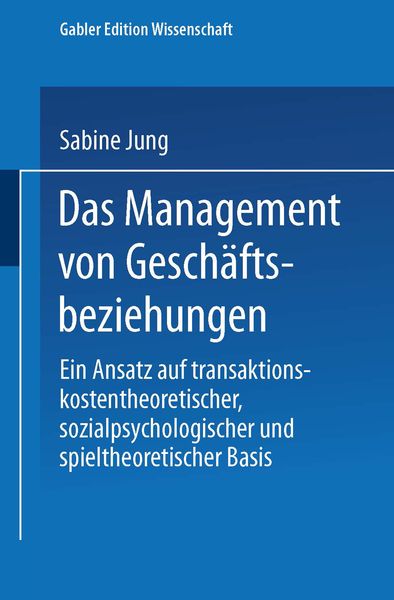 Produktbild: Das Management von Gesch&auml;ftsbeziehungen