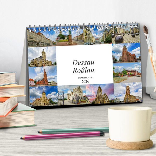 Produktbild: Dessau Ro&szlig;lau Impressionen (Tischkalender 2026 DIN A5 quer), CALVENDO Monatskalender