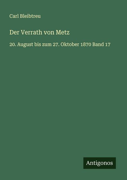 Produktbild: Der Verrath von Metz