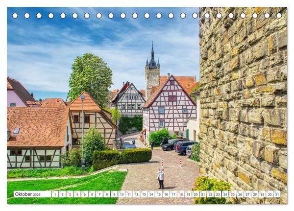 Produktbild: Bad Wimpfen - Kurstadt am Neckar (Tischkalender 2026 DIN A5 quer), CALVENDO Monatskalender