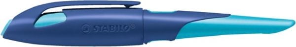 Produktbild: STABILO Ergonomischer Schulfüller für Rechtshänder mit Anfänger-Feder A -   EASYbirdy in mitternachtsblau/azur - Einzelstift - inklusive Patrone
