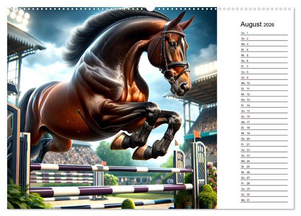 Produktbild: Pferde - die Sch&ouml;nheit edler Pferderassen (hochwertiger Premium Wandkalender 2026 DIN A2 quer), Kunstdruck in Hochglanz