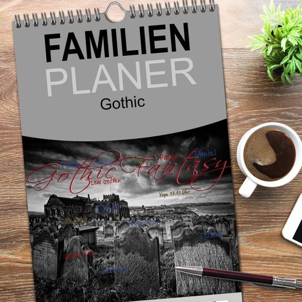 Produktbild: Familienplaner 2026 - Gothic Fantasy mit 5 Spalten (Wandkalender, 21 x 45 cm) CALVENDO