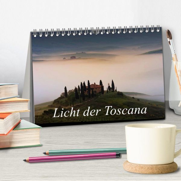 Produktbild: Licht der Toscana (Tischkalender 2026 DIN A5 quer), CALVENDO Monatskalender