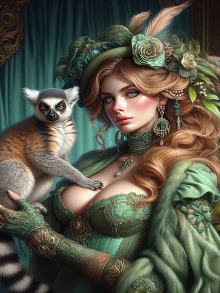 Produktbild: CALVENDO Puzzle Ein Motiv aus dem Kalender Eleganz der Exotik - Femme Fatale im Boh&egrave;me-Chic mit tierischen Begleitern | 1000 Teile Lege-Gr&ouml;&szlig;e 64x48cm