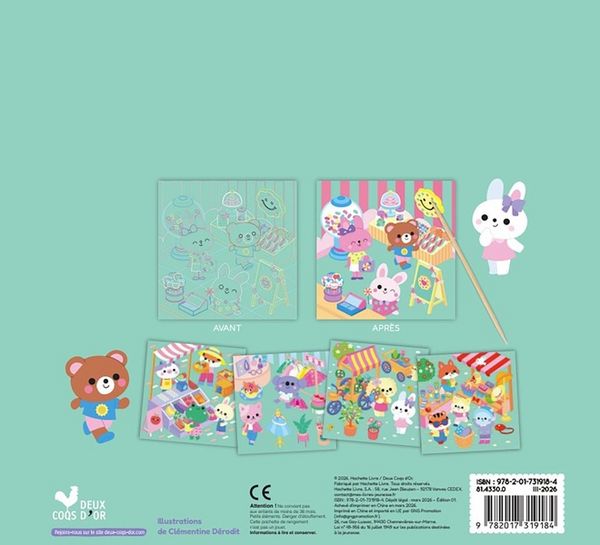 Produktbild: Mes petits amis : Cartes &agrave; gratter pastel Mon petit march&eacute;