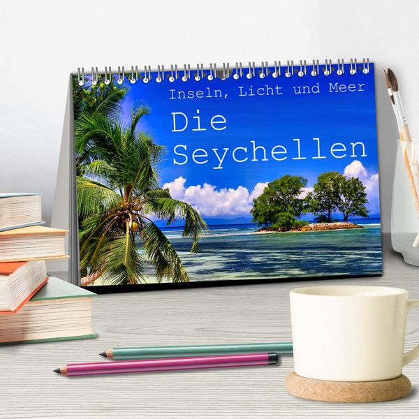 Produktbild: Inseln, Licht und Meer - die Seychellen (Tischkalender 2026 DIN A5 quer), CALVENDO Monatskalender