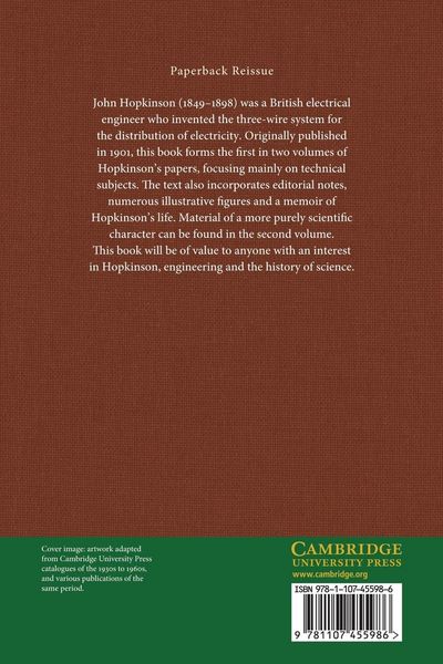 Produktbild: Original Papers of John Hopkinson