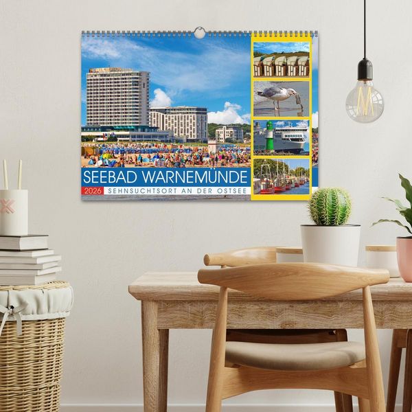 Produktbild: Seebad Warnem&uuml;nde - Sehnsuchtsort an der Ostsee (Wandkalender 2026 DIN A3 quer), CALVENDO Monatskalender
