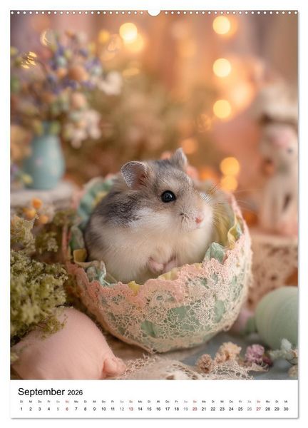 Produktbild: Hamster - s&uuml;&szlig;e Tiere zum Verlieben (hochwertiger Premium Wandkalender 2026 DIN A2 hoch), Kunstdruck in Hochglanz