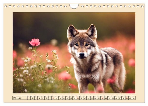 Produktbild: Ein Jahr unter W&ouml;lfen (Wandkalender 2026 DIN A4 quer), CALVENDO Monatskalender
