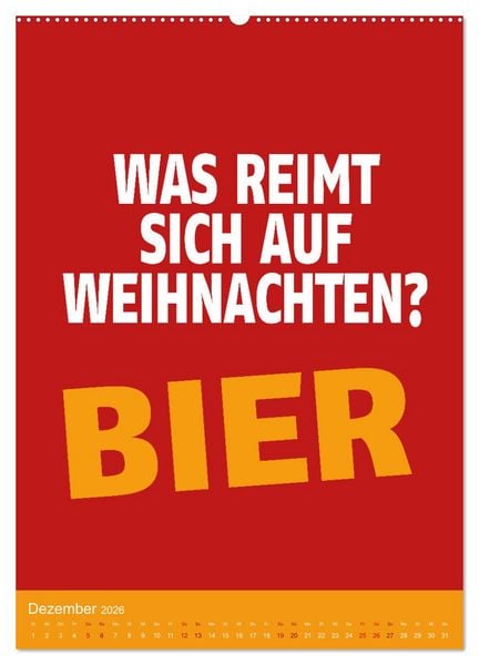 Produktbild: BIER Wandkalender -Trinken mit Stil (hochwertiger Premium Wandkalender 2026 DIN A2 hoch), Kunstdruck in Hochglanz