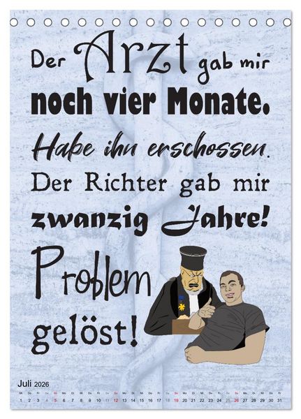 Produktbild: Spa&szlig; im Wartezimmer (Tischkalender 2026 DIN A5 hoch), CALVENDO Monatskalender