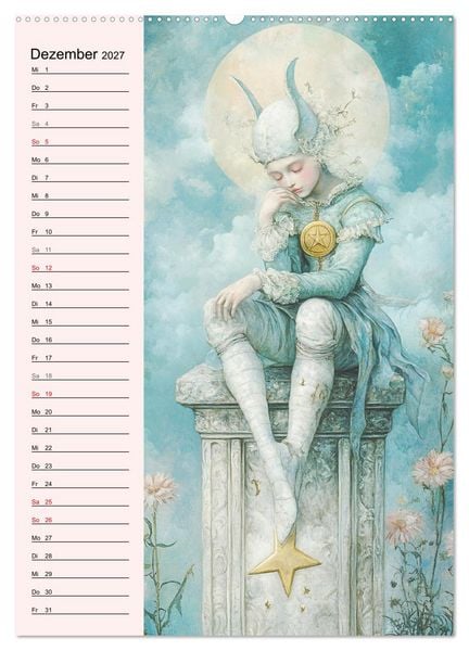 Produktbild: Tarot Wunderwelten. Surrealistische und magische Tarot-Kunst (Wandkalender 2027 DIN A2 hoch), CALVENDO Monatskalender