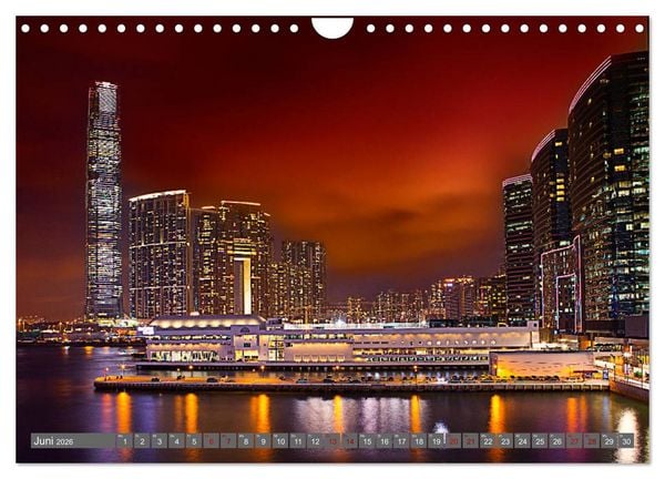 Produktbild: Hong Kong Citylights (Wandkalender 2026 DIN A4 quer), CALVENDO Monatskalender