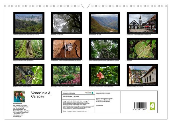 Produktbild: Venezuela & Caracas (Wandkalender 2026 DIN A3 quer), CALVENDO Monatskalender