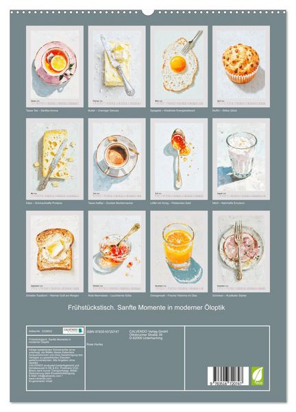 Produktbild: Fr&uuml;hst&uuml;ckstisch. Sanfte Momente in moderner &Ouml;loptik (hochwertiger Premium Wandkalender 2026 DIN A2 hoch), Kunstdruck in Hochglanz