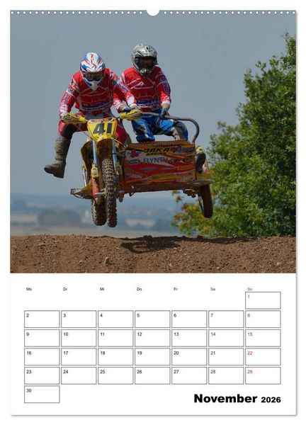 Produktbild: Motocross Terminplaner (hochwertiger Premium Wandkalender 2026 DIN A2 hoch), Kunstdruck in Hochglanz