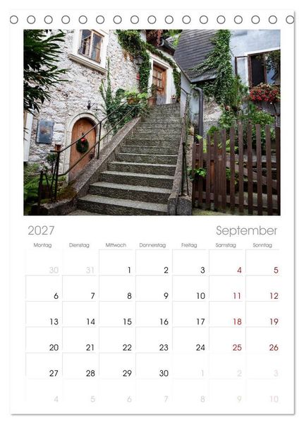 Produktbild: Tischplaner 2027 - Hallstatt und der Hallst&auml;tter See (A5 Tischkalender zum Aufstellen) CALVENDO