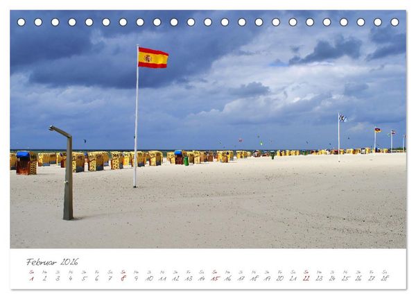 Produktbild: Seeb&auml;der an der Ostseek&uuml;ste - Mod&auml;ne Villen, bunte Strandk&ouml;rbe, Ostseebrise, Sand und Meer (Tischkalender 2026 DIN A5 quer), CALVENDO Monatskalender