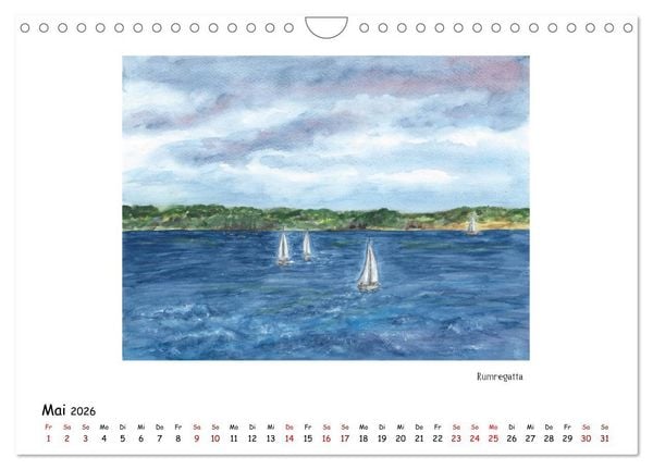 Produktbild: Die Flensburger F&ouml;rde (Wandkalender 2026 DIN A4 quer), CALVENDO Monatskalender