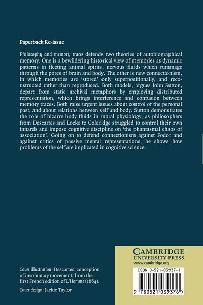 Produktbild: Philosophy and Memory Traces