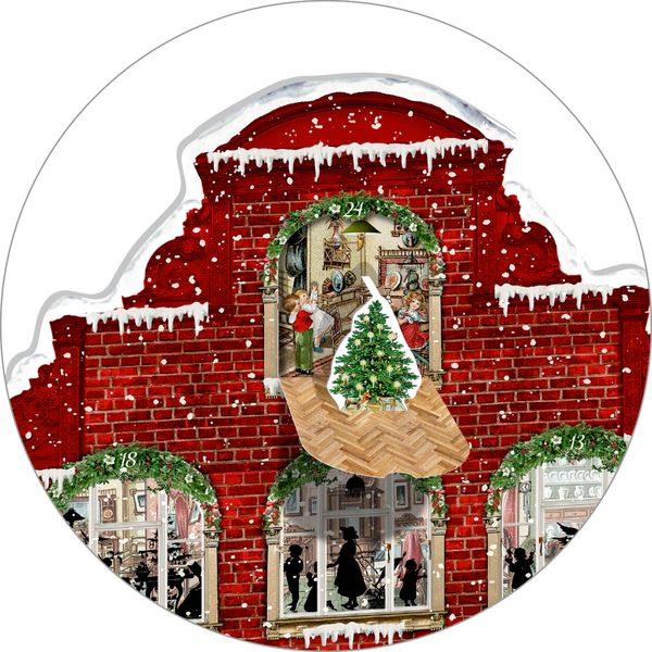 Produktbild: Nostalg. Weihnachtshaus, Wand-Adventskal. m.Pop-up (Behr)
