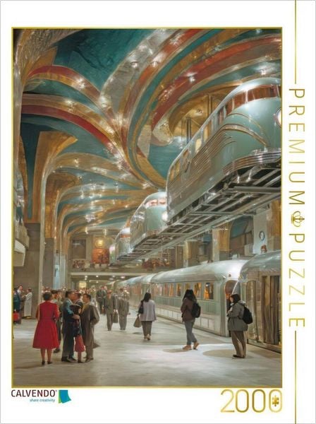 CALVENDO Puzzle Retro-Futurismus | 2000 Teile Lege-Größe 90x67cm Foto-Puzzle für glückliche Stunden