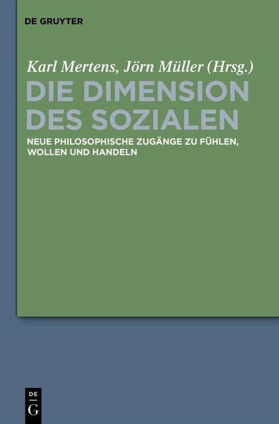 Produktbild: Die Dimension des Sozialen