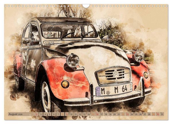 Produktbild: Die Ente, Deux Chevaux, 2CV (Wandkalender 2026 DIN A3 quer), CALVENDO Monatskalender