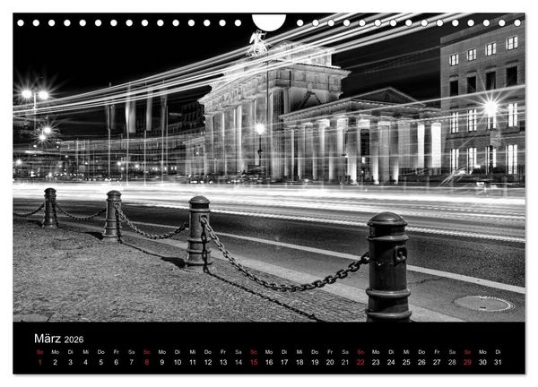Produktbild: Berlin Monochrome (Wandkalender 2026 DIN A4 quer), CALVENDO Monatskalender