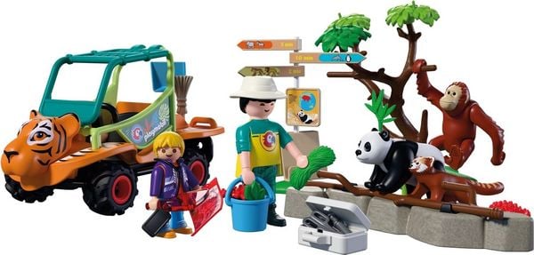 playmobil Animals & Friends Zoo Tierpflegermobil