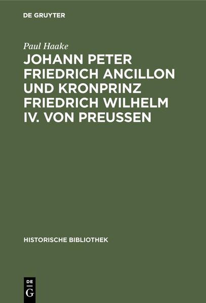 Produktbild: Johann Peter Friedrich Ancillon und Kronprinz Friedrich Wilhelm IV. von Preu&szlig;en
