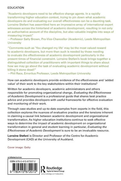 Produktbild: Evaluating the Effectiveness of Academic Development