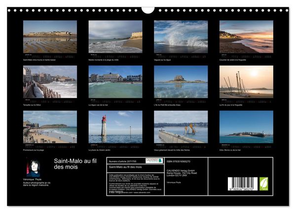 Produktbild: Saint-Malo au fil des mois (Calendrier mural 2026 DIN A3 vertical), CALVENDO calendrier mensuel