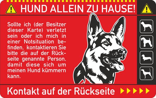 Produktbild: Notfallkarte 'Hund'
